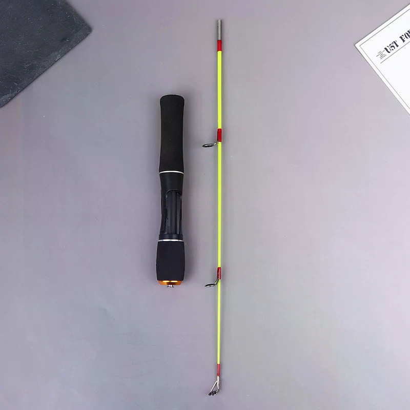Fishing Rod Ice - คันเบ็ดตกปลาน้ำแข็งฤดูหนาวแบบพกพาขนาดเล็ก 60 ซม. คันเบ็ดตกปลาน้ำแข็งแบบสปินนิ่งและแบบแคสติ้ง