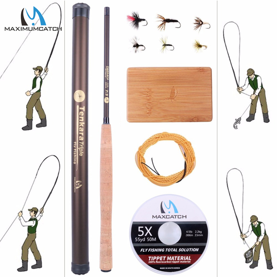 Fishing Rod Ice - Maximumcatch 9-13FT V-Tenkara Rod ชุด IM10/36T