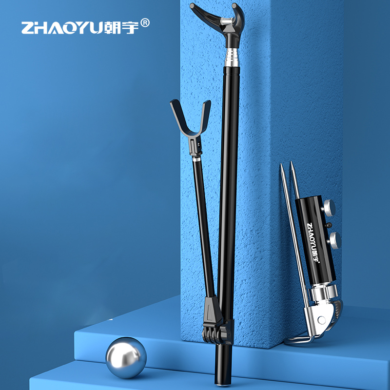 Fishing Rod Rack - ตัวยึดคันเบ็ดตกปลาแบบยืดหดได้อุปกรณ์ตกปลาสแตนเลสพับได้1.7M/2.1M/2.4M กันลื่น