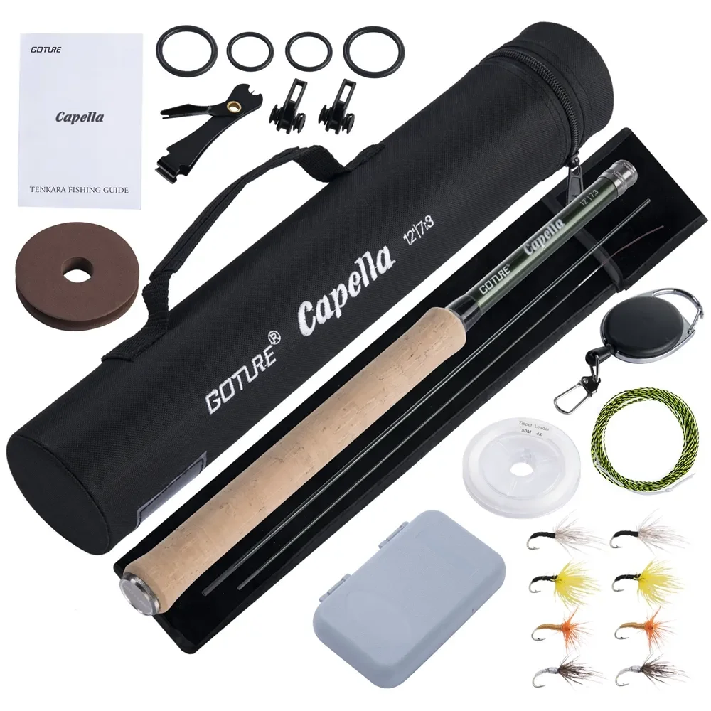 Fishing Rod Combo - ชุดคันเบ็ดตกปลาแบบเท็นคาร่า Goture 12 ฟุต รุ่นคลาสสิค น้ำหนักเบา