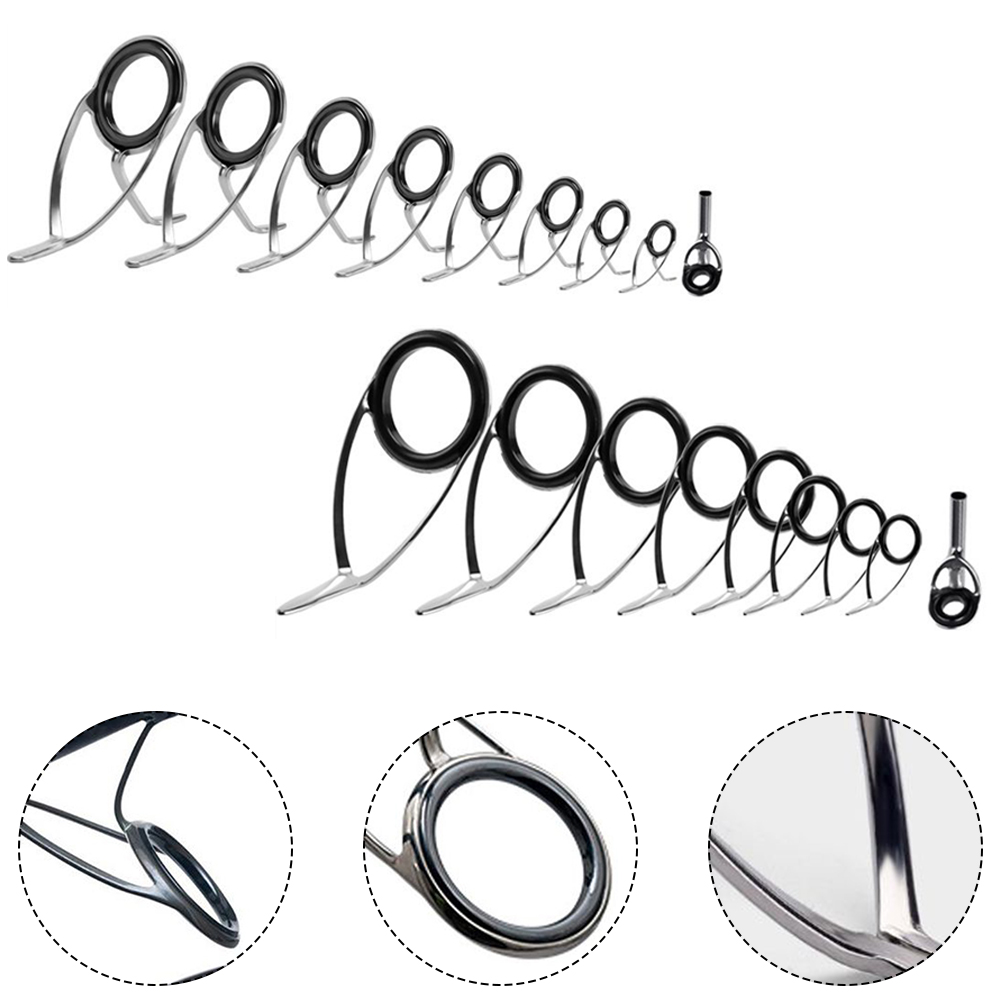 9ชิ้นชิ้นชิ้นชิ้นเบ็ดตกปลาไกด์ - Fishing Rod Repair Kit บทวิจารณ์และราคา